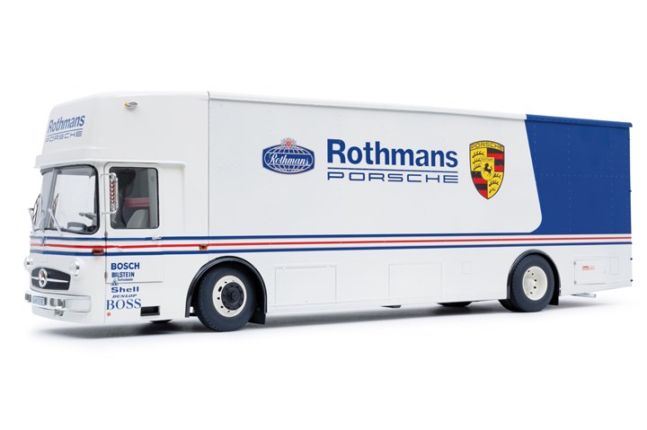 Schuco 1-18 Porsche race transporter diecast model car review