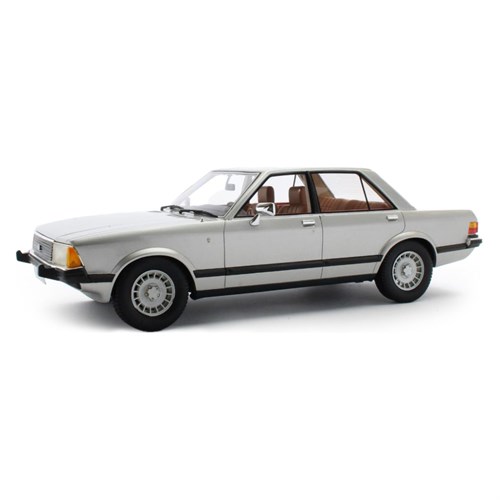 Cult Ford Granada 2.8 Ghia Saloon 1978 - Silver Metallic 1:18