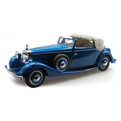Esval Hispano-Suiza J12 Drophead Coupe By Fernandez And Darrin 1934 - Roof Open - Blue 1:43 model car