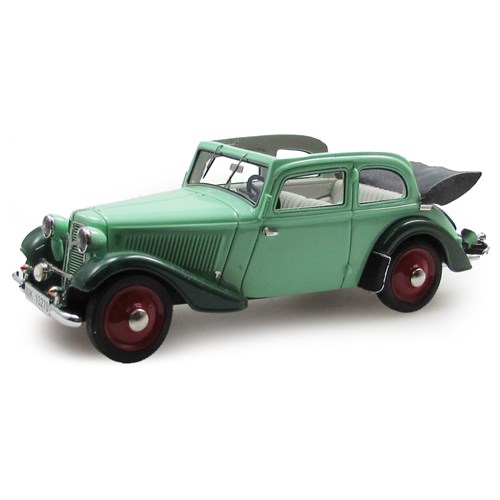 Esval Adler Trumpf Junior Cabrio-Limousine 1934-1936 - Top Down - Green 1:43 model car