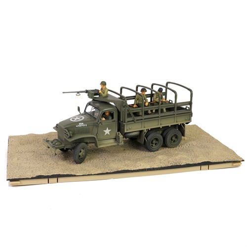 Forces of Valor GMC CCKW-353B Cargo Truck w/o. Rear Cover - Weymouth 1944 1:32