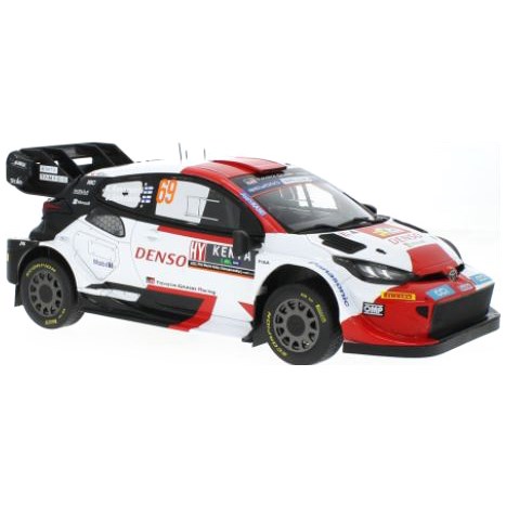 IXO Toyota GR Yaris Rally1 - 2023 Safari Rally - #69 K. Rovanpera 1:18