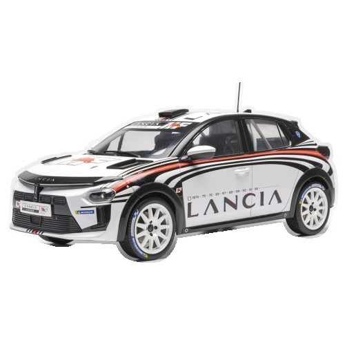IXO Lancia Ypsilon Rally4 HF - 2024 Test Car - Miki Biasion 1:18 model car