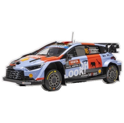 IXO Hyundai i20 N Rally1 - 2026 Safari Rally - #16 Adrien Fourmaux 1:18 model car