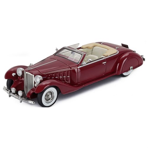 Kess Packard Bayliff Roadster 1949 - Roof Open - Bordeaux Red 1:43 model car