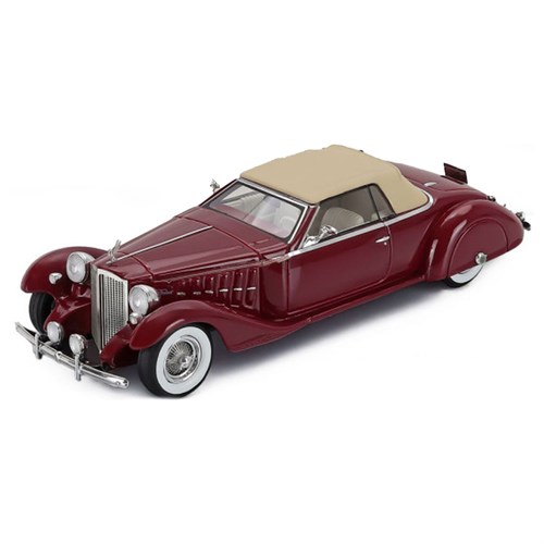 Kess Packard Bayliff Roadster 1949 - Roof Closed - Bordeaux Red 1:43 model car