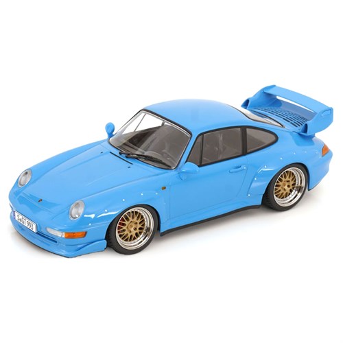 KK Porsche 911 (993) GT2 w. BBS Rims 1996 - Light Blue 1:18 model car