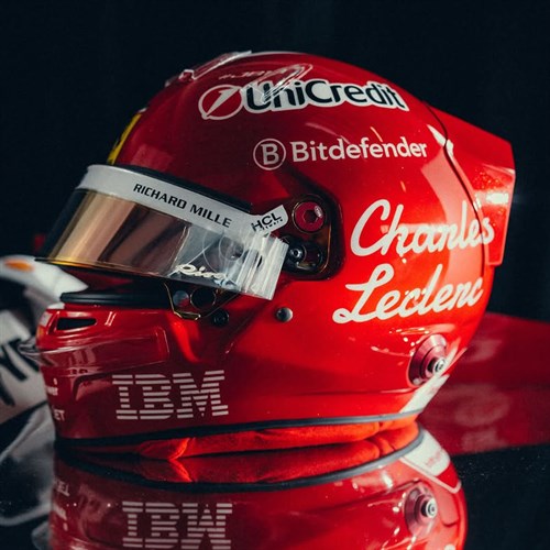 Look Smart Charles Leclerc Ferrari Helmet - 2025 Italian Grand Prix 1:5