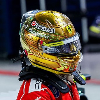Look Smart Lewis Hamilton Ferrari Helmet - 2026 Singapore Grand Prix 1:5