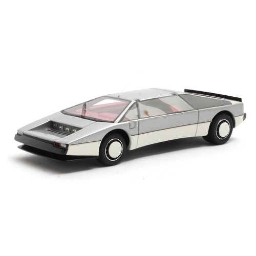 Matrix Aston Martin Bulldog w. Open Headlights 1980 - Silver 1:43