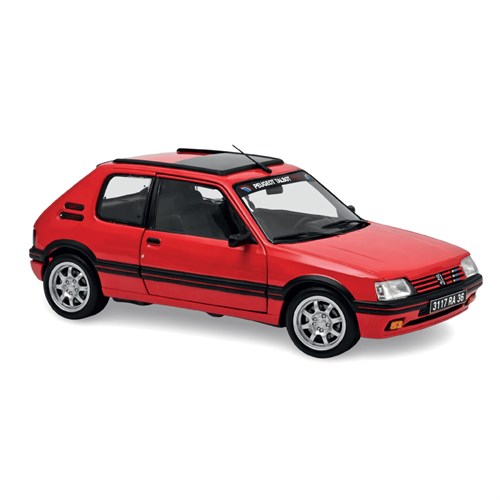 Norev Peugeot 205 GTI 1.9 w. PTS Detail 1992 - Vallelunga Red 1:18 model car