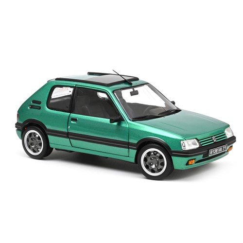 Norev Peugeot 205 GTI Griffin 1991 w. Windowroof - Green 1:18