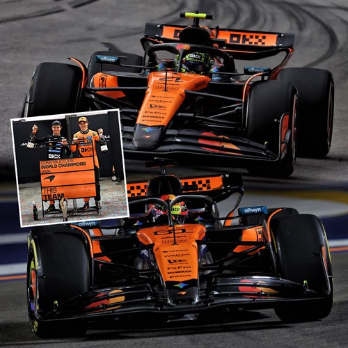 Minichamps McLaren MCL39 Two Car Set - 2025 Constructors Champions - #4 Lando Norris & #81 Oscar Piastri 1:43 model cars