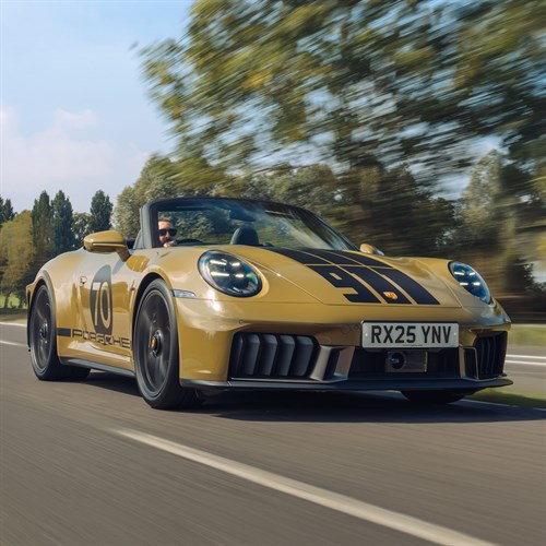Minichamps Porsche 911 (992.2) Carrera GTS Cabriolet '911 Spirit 70' 2025 - Green 1:18 model car