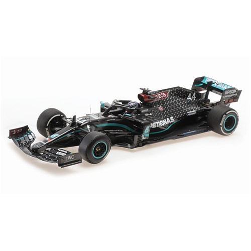 Minichamps Mercedes F1 W11 w. Flat Tyre - 1st 2020 British Grand Prix - #44 L. Hamilton 1:18