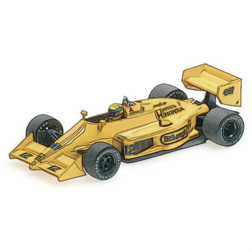 Minichamps Lotus 99T 'Dirty Version' - 1st 1987 Monaco Grand Prix - #12 A. Senna 1:18
