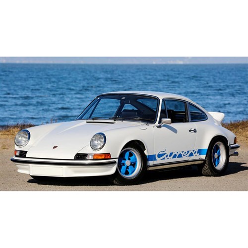 Maxichamps Porsche 911 Carrera RS 3.0 1974 - White w. Blue Decals 1:43 model car