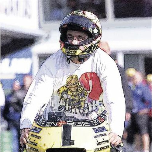 Minichamps Figure - 2001 500cc World Champion - #46 V. Rossi 1:12