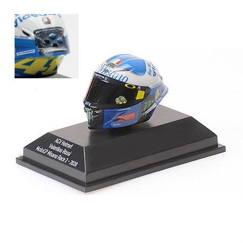 Minichamps AGV Helmet - 2020 Misano Race 2 - #46 V. Rossi 1:8