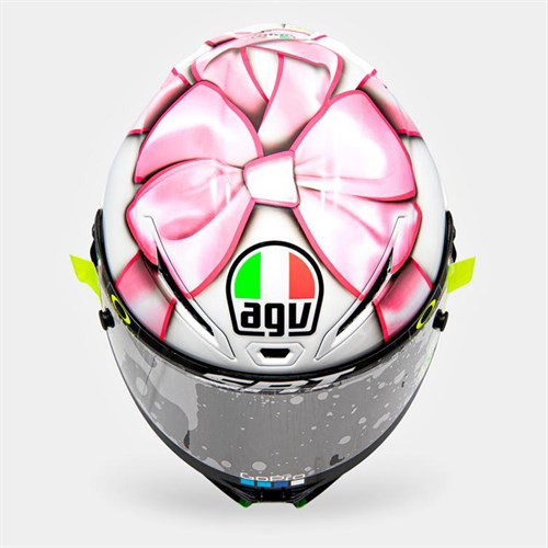 Minichamps AGV Helmet - 2021 Misano MotoGP Race 1 - #46 V. Rossi 1:8