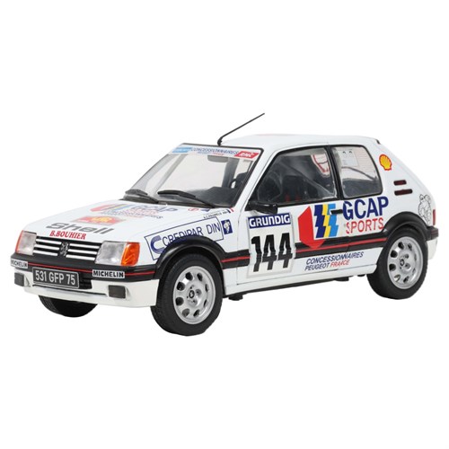 Solido Peugeot 205 GTI - 1987 Rally Du Var - #144 Francois Delecour 1:18 model car