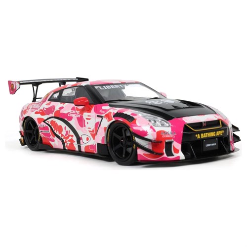 Solido Nissan GT-R (R35) w. Liberty Walk Bodykit 2025 - Pink Camouflage 1:18 model car