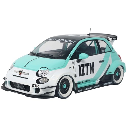 Solido Fiat 595 Abarth w. Bodykit 2025 - Turquoise/White 1:18 model car