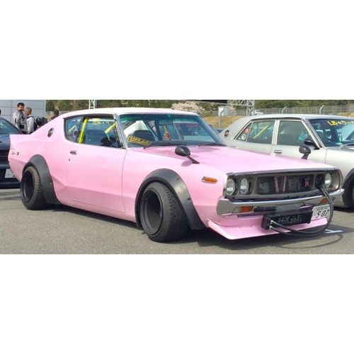 Solido Nissan Skyline GT-R (KPGC110) w. Liberty Walk Bodykit 1972 - Pink 1:43 model car
