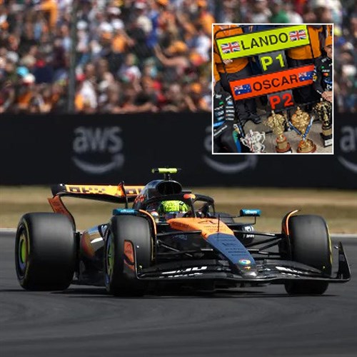 Spark McLaren MCL39 w. Pit Board - 1st 2025 British Grand Prix - #4 Lando Norris 1:18 model car