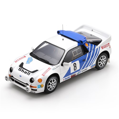 Spark Ford RS200 - 1986 Swedish Rally - #8 Kalle Grundel 1:18 model car