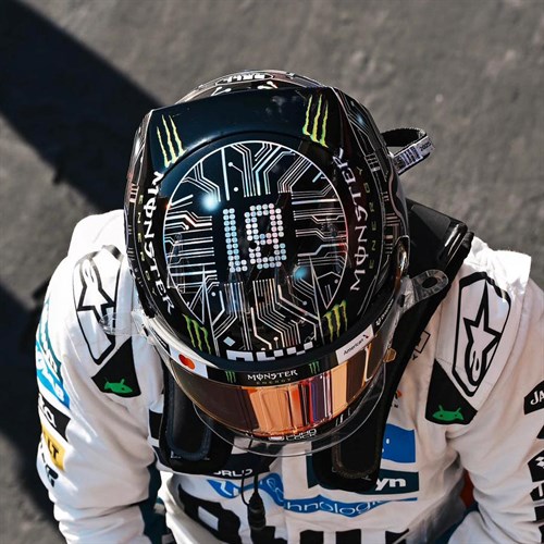 Spark Oscar Piastri McLaren Helmet - 2025 American Grand Prix 1:5