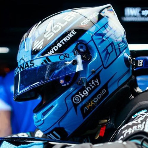 Spark George Russell Mercedes Helmet - 2026 British Grand Prix 1:5
