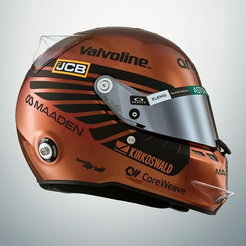 Spark Lance Stroll Aston Martin Helmet - 2026 British Grand Prix 1:5