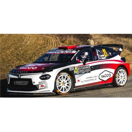 Spark Lancia Ypsilon Rally2 HF Integrale - 2026 Monte Carlo Rally - #21 Yohan Rossel 1:43 model car