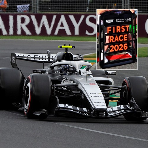 Spark Cadillac MAC-26 w. Pit Board - 2026 Australian Grand Prix - #77 Valtteri Bottas 1:43 model car