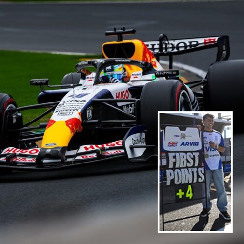 Spark Racing Bulls VCARB 03 w. Pit Board - 2026 Australian Grand Prix - #41 Arvid Lindblad 1:43 model car