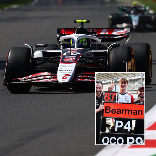 Spark Haas VF-25 w. Pit Board - 2025 Mexican Grand Prix - #87 Oliver Bearman 1:43 model car