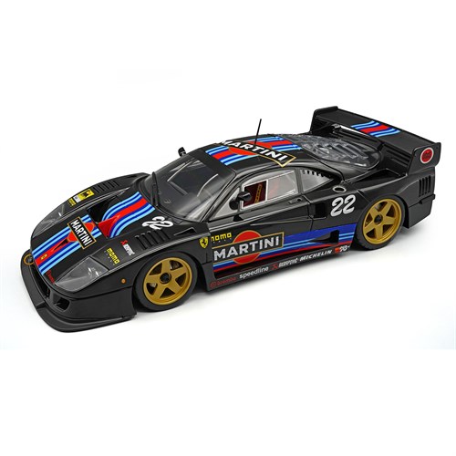 Tecnomodel Ferrari F40 LM 1996 - Black Martini Livery w. Gold Wheels 1:18