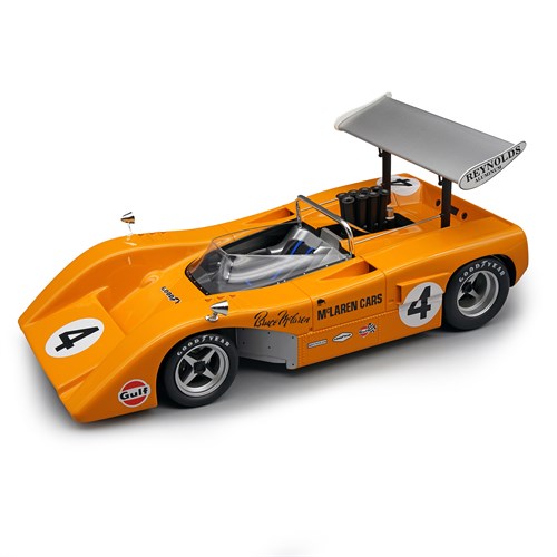 Tecnomodel McLaren M8B - 1st 1969 Watkins Glen Can-Am - #4 B. McLaren 1:18