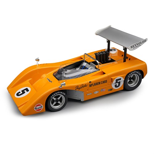 Tecnomodel McLaren M8B - 1st 1969 Mid-Ohio Can-Am - #1 D. Hulme 1:18