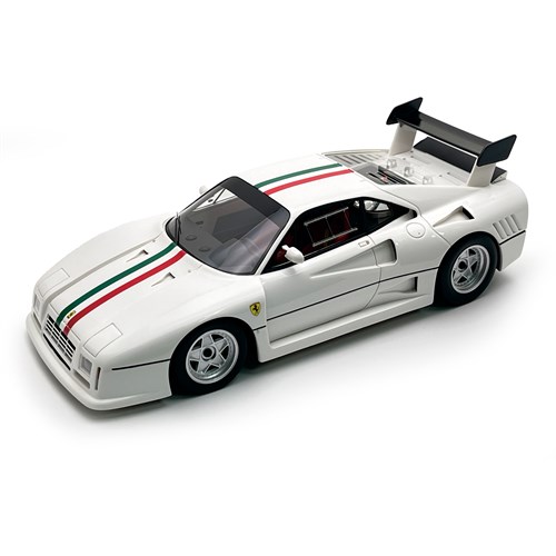Tecnomodel Ferrari 288 GTO Evoluzione 1985 - White w. Italian Flag Stripe 1:18 model car