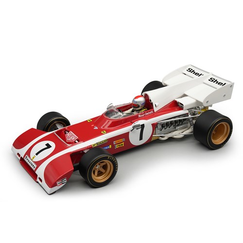 Tecnomodel Ferrari 312 B2 w. Figure - 1972 South African Grand Prix - #7 M. Andretti 1:18 model car