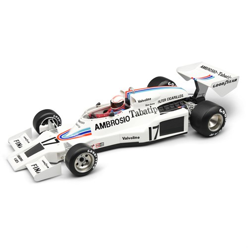 Tecnomodel Shadow DN8 w. Figure - 1st 1977 Austrian Grand Prix - #17 Alan Jones 1:18 model car