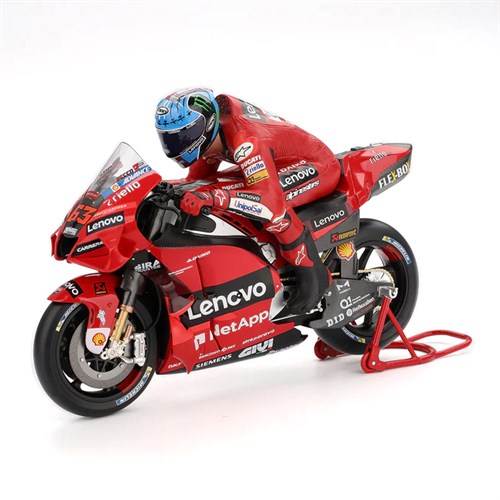 TrueScale Miniatures Ducati Desmosedici GP22 w. Figure - 1st 2022 Italian MotoGP - #63 Francesco Bagnaia 1:12