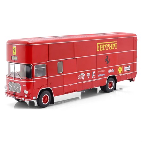 Werk83 OM Fiat 150 Rolfo transporter - Ferrari Sportscar Team - 1970s 1:18 model car