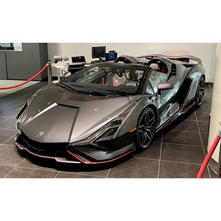 AUTOart Lamborghini Sian Roadster - Lynx Metallic Grey 1:18 model car