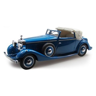 Esval Hispano-Suiza J12 Drophead Coupe By Fernandez And Darrin 1934 - Roof Open - Blue 1:43 model car