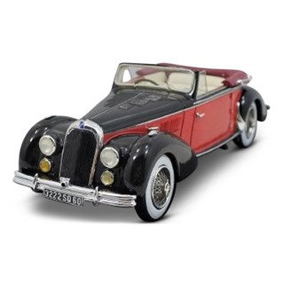 Esval Talbot Lago T26 Record Cabriolet 1948-1950 - Top Down - Red/Black 1:43 model car