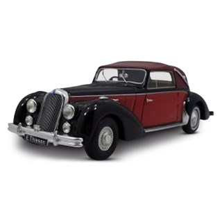Esval Talbot Lago T26 Record Cabriolet 1948-1950 - Top Up - Red/Black 1:43 model car