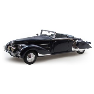 Esval Delage D8-85 Clabot Cabriolet By Chapron 1935 - Top Down - Dark Blue 1:43 model car